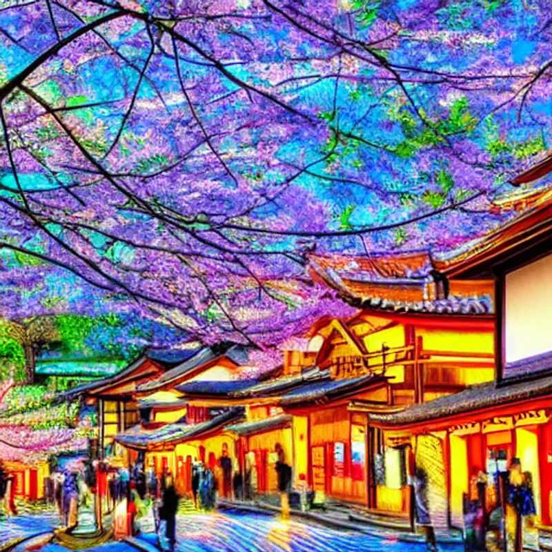 Tranquil beauty of Kyoto, Japan, where ancient temples meet lush summer gardens, showcasing an idyllic setting for a luxurious and unforgettable summer holiday.