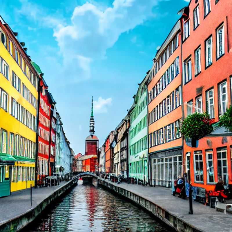 Deux personnes profitant d'une balade en bateau de luxe sur les canaux pittoresques de Copenhague, Danemark, sous le soleil d'été, explorant si cette ville est la destination idéale pour des vacances estivales de luxe.