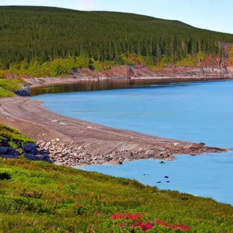 Vues panoramiques sur les côtes sauvages et luxuriantes de l'Île du Cap-Breton, un paradis estival potentiel pour un séjour de luxe inoubliable au Canada.