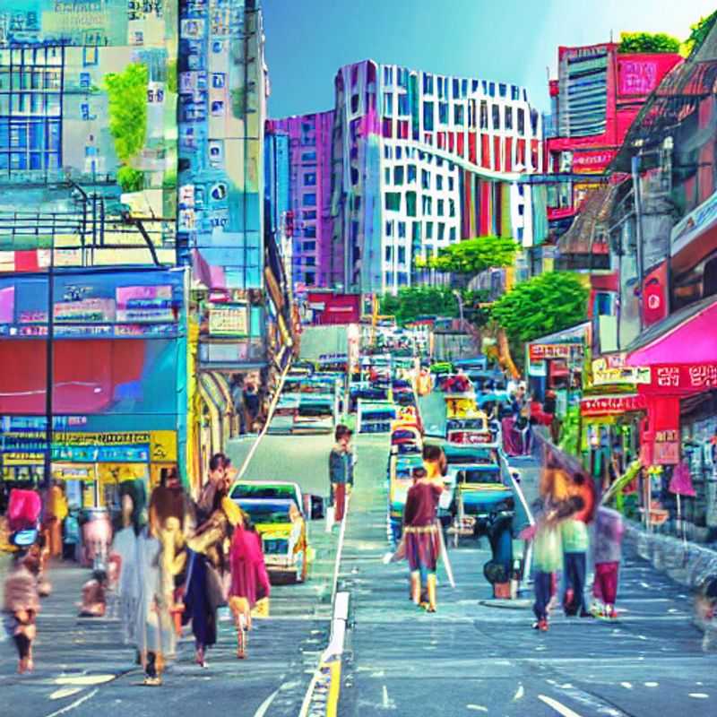 A dazzling cityscape of Seoul, South Korea bathed in summer sunshine, hinting at the luxurious experiences awaiting amidst its vibrant culture and modern marvels - perfect for an unforgettable summer holiday.