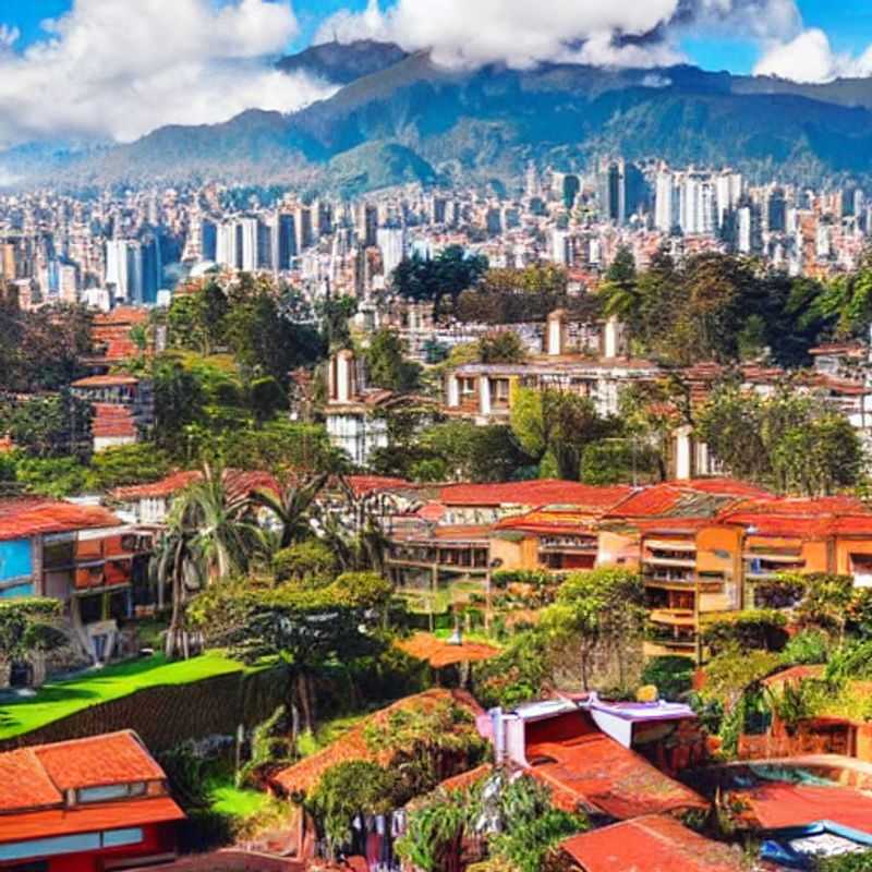 Des amoureux admirant la vue spectaculaire de Bogota, Colombie, une destination parfaite pour des vacances d'été luxueuses.