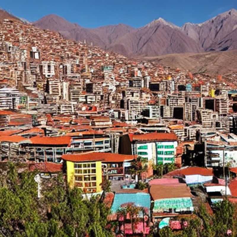 La Paz, Bolivie, étincelante sous le soleil d'été : un contraste saisissant entre l'altitude vertigineuse et le luxe discret, à découvrir lors d'un séjour estival exclusif. (La Paz, Bolivia, sparkling under the summer sun: a striking contrast between the vertiginous altitude and discreet luxury, to be discovered during an exclusive summer stay.)