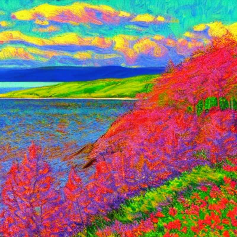 Vues panoramiques sur la côte sauvage et luxuriante de l'Île du Cap-Breton, Canada, un joyau caché pour des vacances d'été luxueuses et inoubliables. (Panoramic views of the wild and lush coastline of Cape Breton Island, Canada, a hidden gem for a luxurious and unforgettable summer vacation.)
