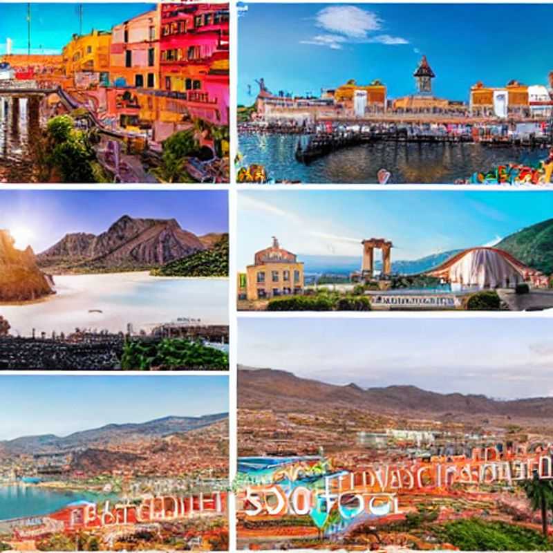 Sun-kissed luxury awaits: Palm trees sway gently over the pristine shores of Las Palmas de Gran Canaria, Spain, promising an unforgettable summer holiday filled with opulence and relaxation.