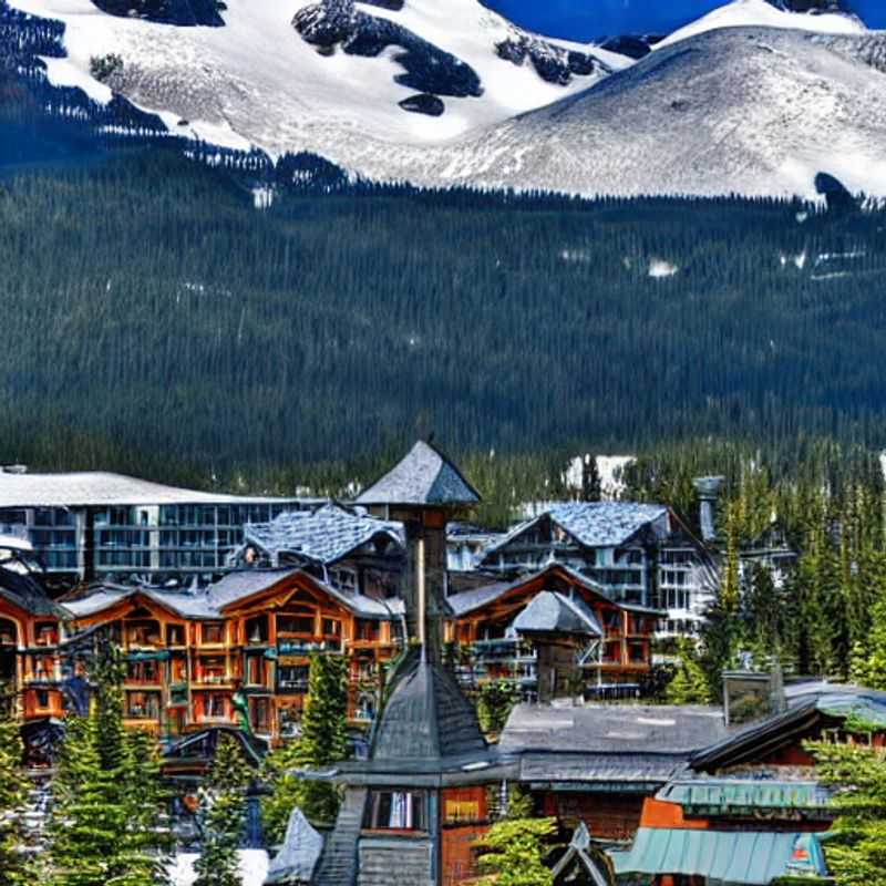 Des vues imprenables sur les montagnes verdoyantes de Whistler, au Canada, baignées par le soleil d'été, une destination de luxe idéale pour des vacances inoubliables.