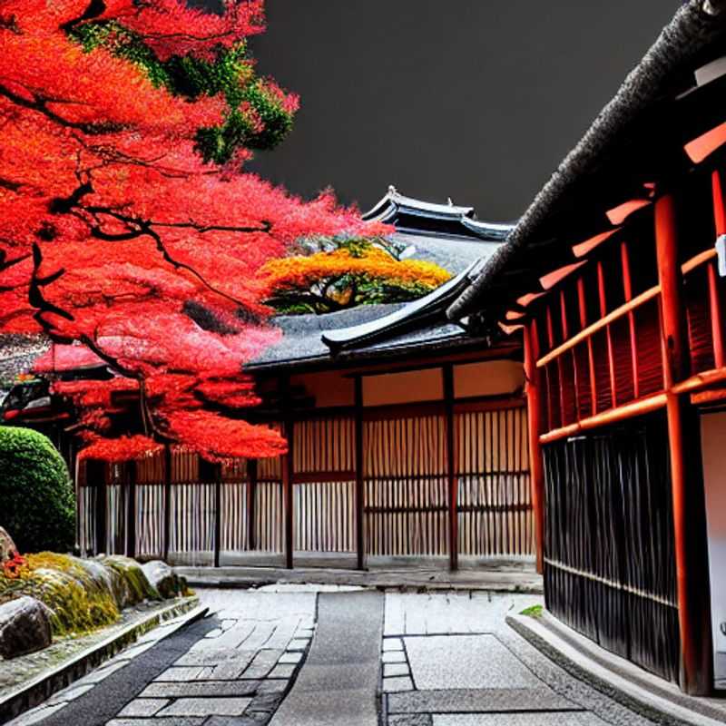 Jardin zen luxuriant de Kyoto sous le soleil d'été, un havre de paix et de sérénité pour des vacances de luxe inoubliables au Japon.