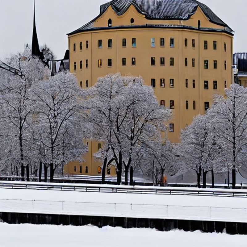 Stockholm en été : Une vue luxueuse de Gamla Stan (la vieille ville), baignée dans la lumière dorée du soleil de minuit, un joyau scandinave idéal pour des vacances estivales haut de gamme.