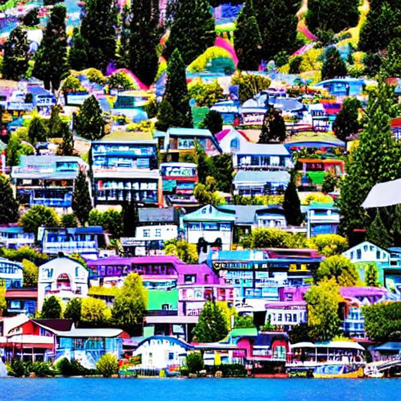 Soaring above Queenstown, New Zealand: A breathtaking glimpse of the turquoise lake and majestic mountains, hinting at the unforgettable luxury summer adventures that await.