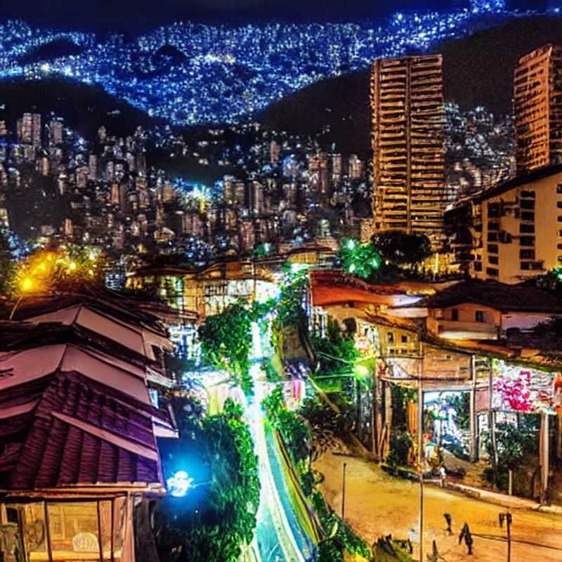 Luxurious poolside relaxation overlooking the vibrant, verdant hills of Medellin, Colombia: A perfect summer escape offering both opulence and natural beauty.