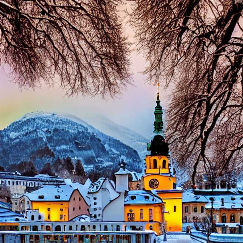 Dos personas disfrutando de una lujosa tarde de verano en Salzburgo, Austria, con vistas a la majestuosa fortaleza de Hohensalzburg. ¿El destino perfecto para unas vacaciones de lujo? Descúbrelo.