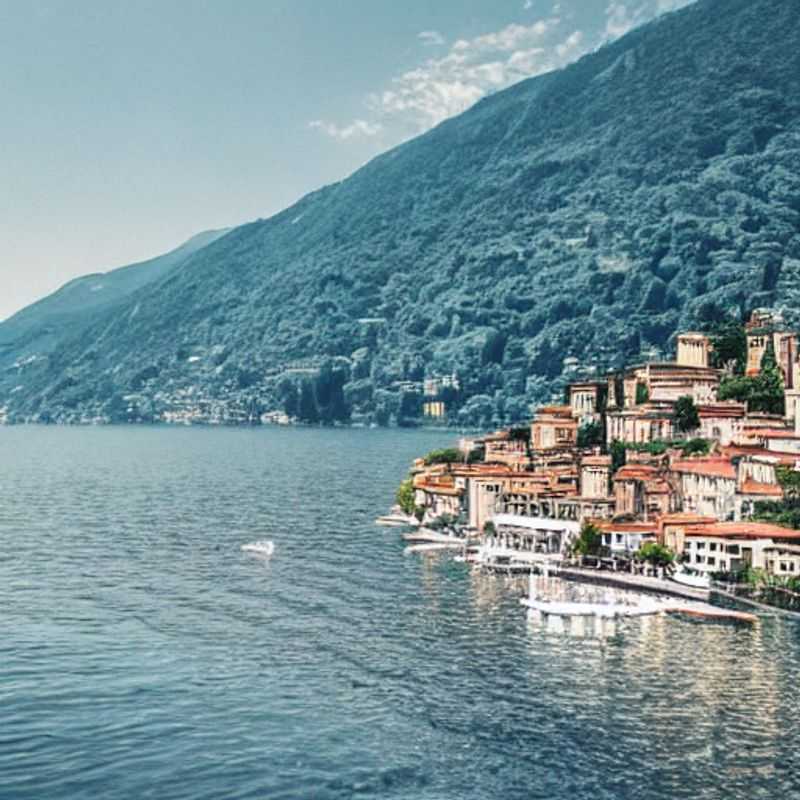 Vue imprenable sur le lac de Côme, Italie, un joyau scintillant niché entre les montagnes, promesse d'une escapade estivale de luxe inoubliable.