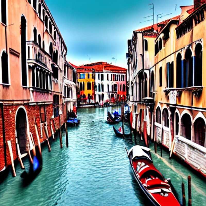 Deux couples profitant du luxe estival à Venise, Italie, avec les canaux paisibles et les palais majestueux en toile de fond.