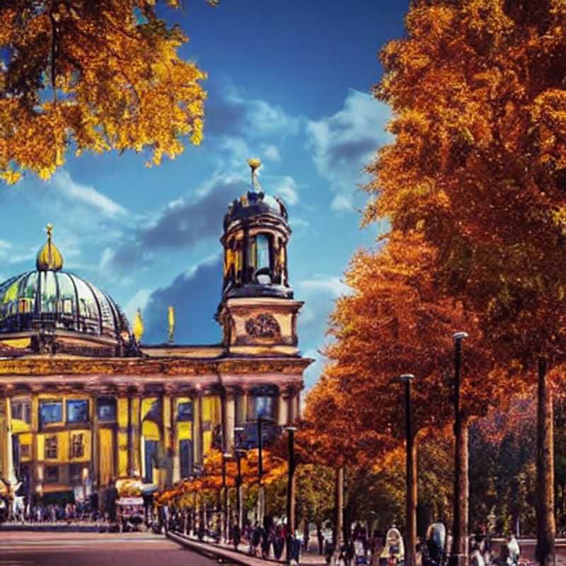 A sun-drenched scene in Berlin, Germany: Perhaps a rooftop bar with panoramic views, hinting at the city's vibrant luxury summer scene and answering the question: Is Berlin the perfect destination for your opulent summer holiday?