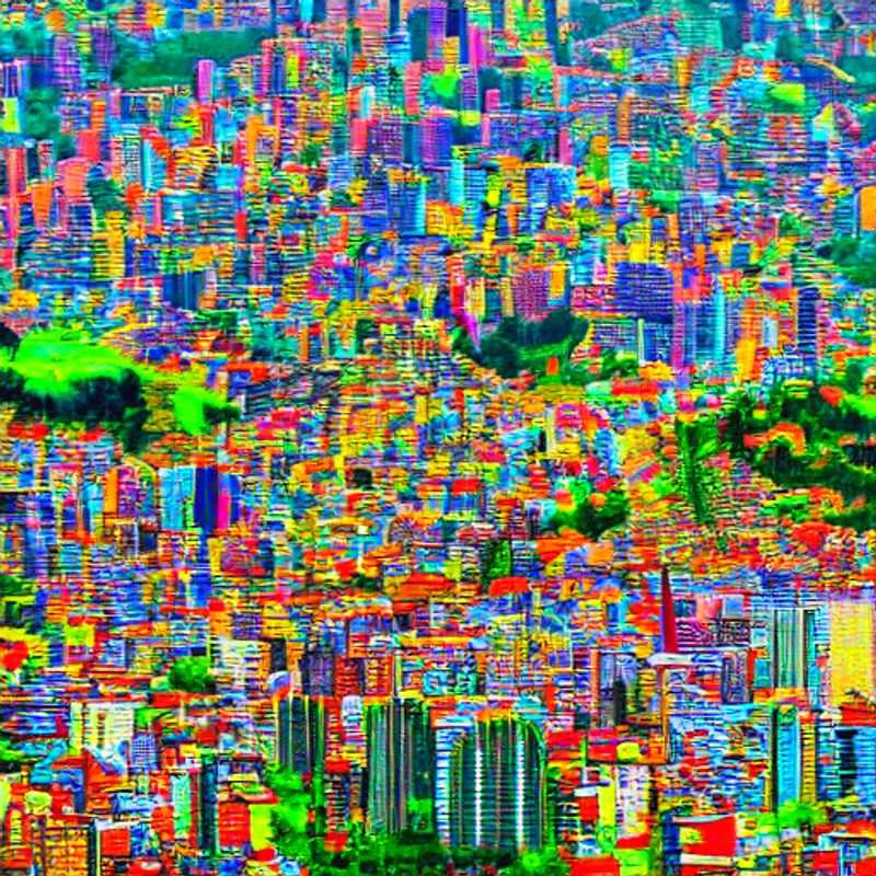 Vue imprenable sur Medellín, Colombie, baignée par le soleil estival, un joyau andin à découvrir pour des vacances de luxe inoubliables.