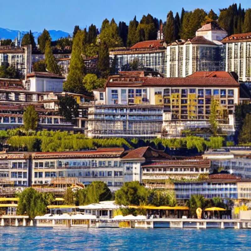 Deux couples profitent du sublime lac Léman et des majestueuses montagnes alentour à Genève, en Suisse, lors de leurs vacances estivales luxueuses.