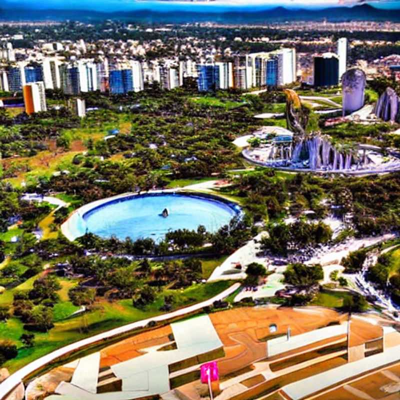 Brasília sob o sol do verão: arquitetura icônica e céu vibrante, um cenário luxuoso para suas férias no coração do Brasil.