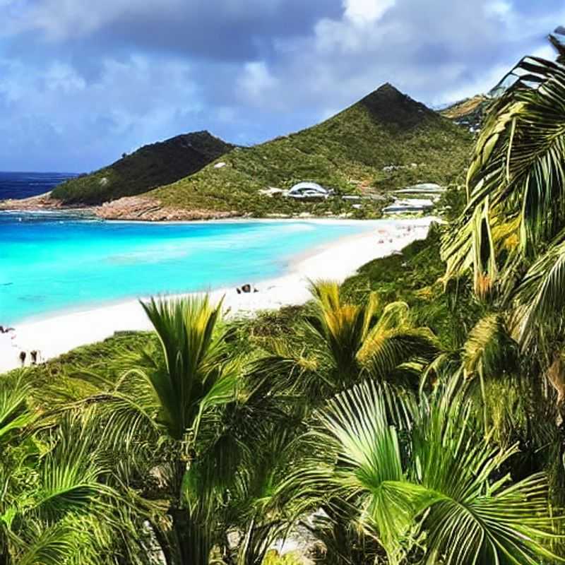 Deux couples profitent du luxe de l'île de Saint-Barthélemy dans les Caraïbes, une destination idéale pour des vacances d'été luxueuses.
