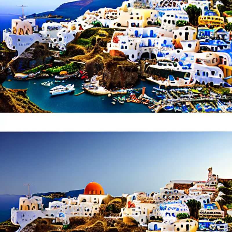 Le bleu azur de la mer Égée contraste avec le blanc immaculé des villages de Santorin, une invitation au luxe et à l'évasion estivale.