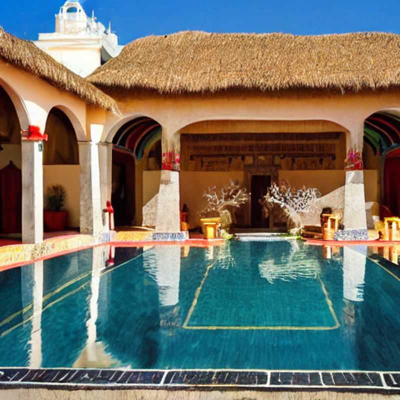 Deux couples profitant des chauds rayons du soleil sur une plage paradisiaque à Oaxaca, Mexique, un lieu idéal pour des vacances d'été luxueuses.
