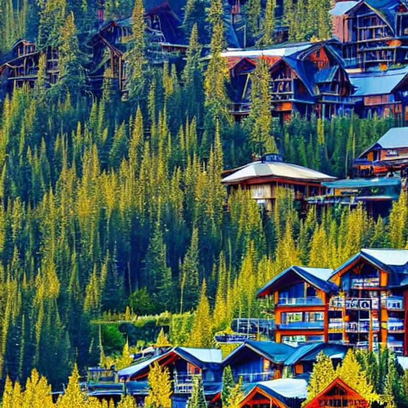Des télésièges de Whistler, Canada, surplombant des paysages luxuriants et verdoyants, promettant une escapade estivale luxueuse au milieu de la nature sauvage.