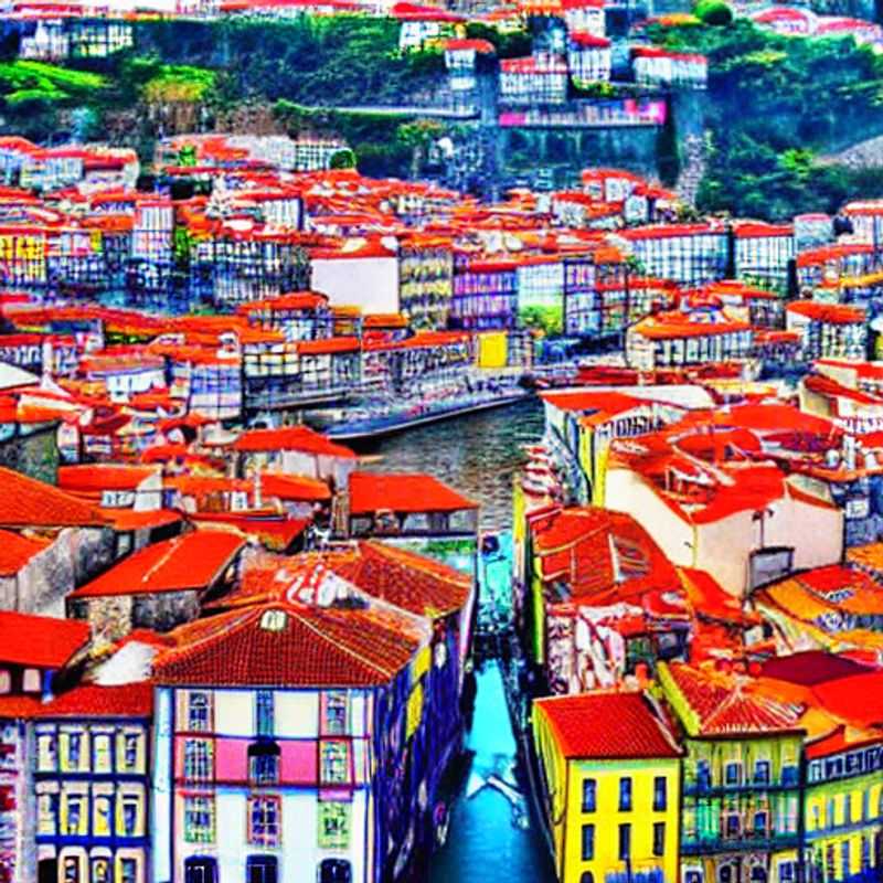 Douro River shimmering under the Portuguese sun, showcasing Porto's vibrant Ribeira district – a perfect backdrop for a luxurious summer getaway.