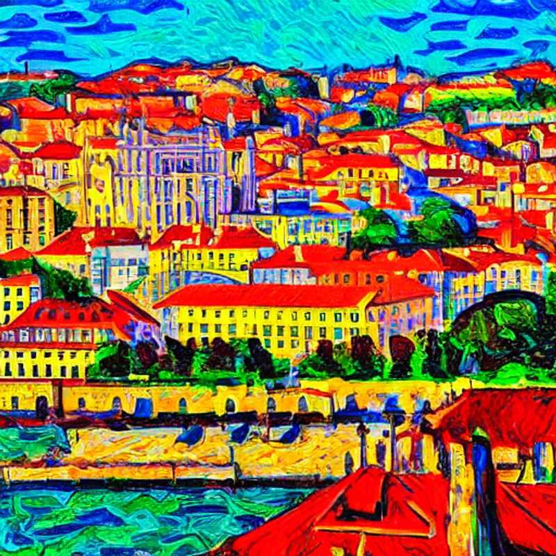 Une vue imprenable sur Lisbonne, Portugal, baignée par la lumière dorée de l'été, promettant une escapade luxueuse inoubliable.