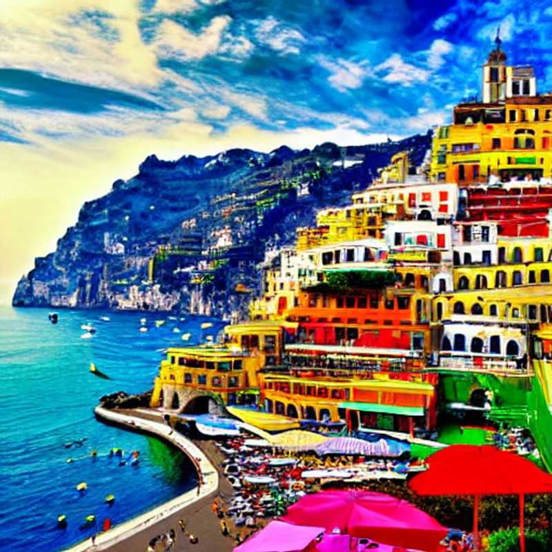 Deux couples profitant du soleil éclatant de la côte amalfitaine, une destination de rêve pour des vacances d'été luxueuses en Italie.