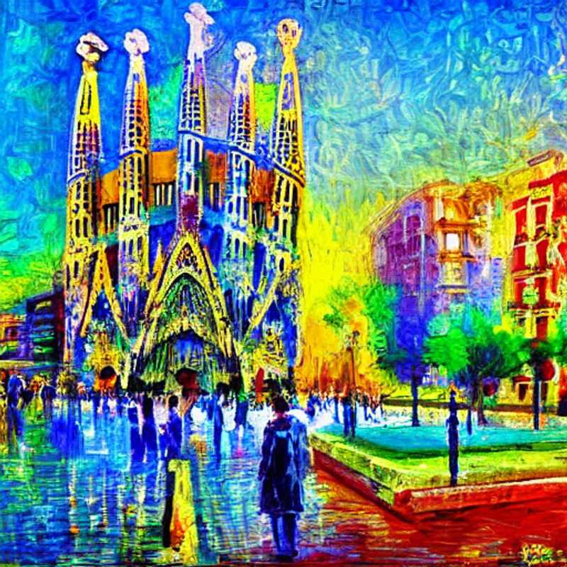 Barcelona, Espagne : Un panorama ensoleillé de la ville, capturant l'essence d'un été de luxe, promettant des aventures sophistiquées sous le ciel méditerranéen. (Barcelona, Spain: A sun-drenched panorama of the city, capturing the essence of a luxury summer, promising sophisticated adventures under the Mediterranean sky.)