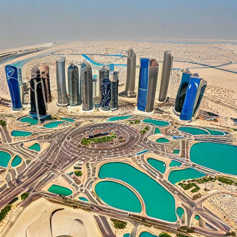 Le scintillement opulent de Doha, Qatar, capturé dans une vue imprenable, une promesse de vacances d'été luxueuses et inoubliables sous le soleil radieux du Golfe. Est-ce la destination idéale pour votre prochaine escapade de luxe? Venez explorer!