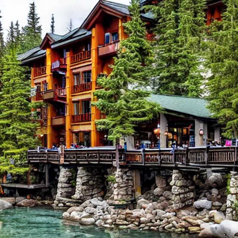 Vue panoramique de Whistler, Canada, sous le soleil estival, illustrant son potentiel pour des vacances de luxe inoubliables.