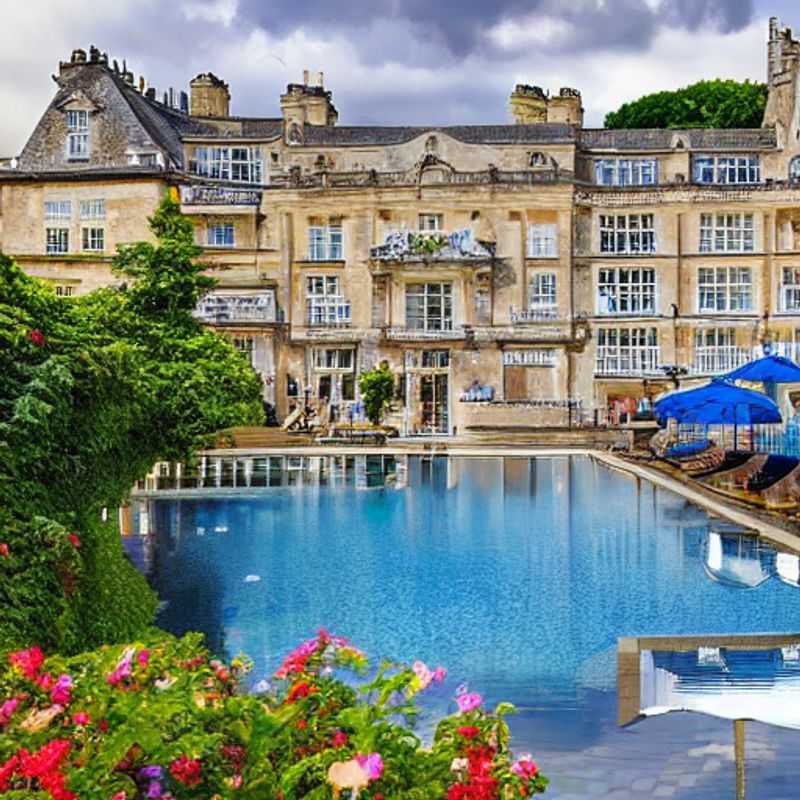 Deux couples profitant de la splendeur estivale de la magnifique ville thermale de Bath, au Royaume-Uni, lors de leurs vacances luxueuses d'été.