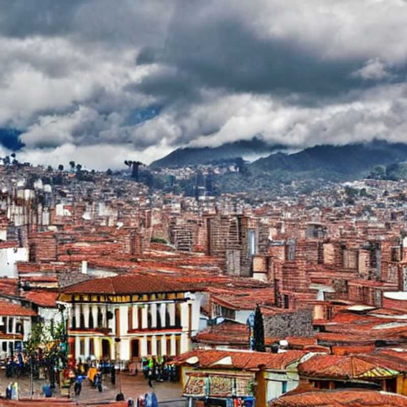 Une vue imprenable sur Bogotá, Colombie, baignée par la lumière estivale, prouvant que le luxe peut s'épanouir même dans les hauteurs andines. Découvrez si Bogotá est votre prochaine destination de vacances estivales de luxe!
