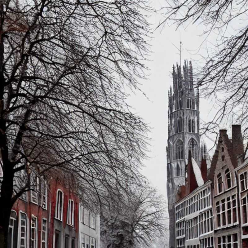 Un couple se promenant main dans la main le long des canaux pittoresques de Bruges, Belgique, sous le soleil d'été, découvrant le charme luxueux de cette ville historique.