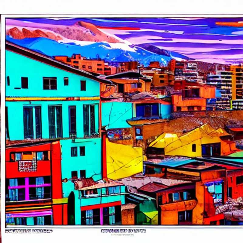 A breathtaking panorama of La Paz, Bolivia, clinging to the Andes mountains under the warm summer sun, inviting the question: Could this vibrant city be your next luxury summer escape?