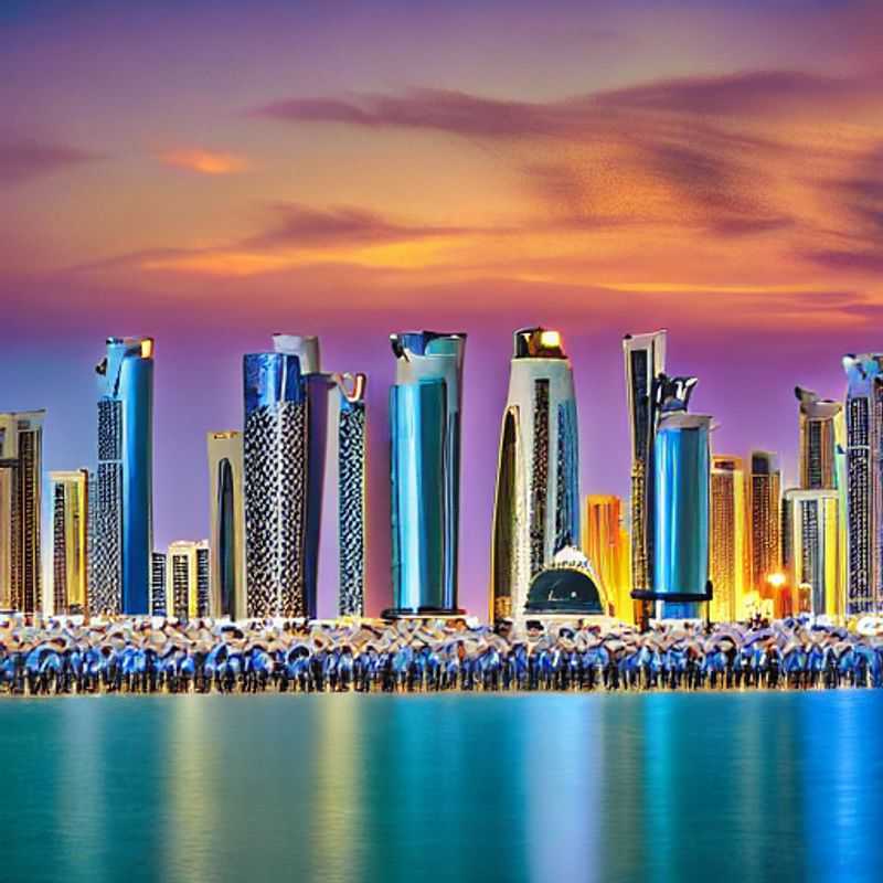 Deux couples profitant de l'opulence et du glamour de Doha, au Qatar, lors de leurs vacances d'été luxueuses.
