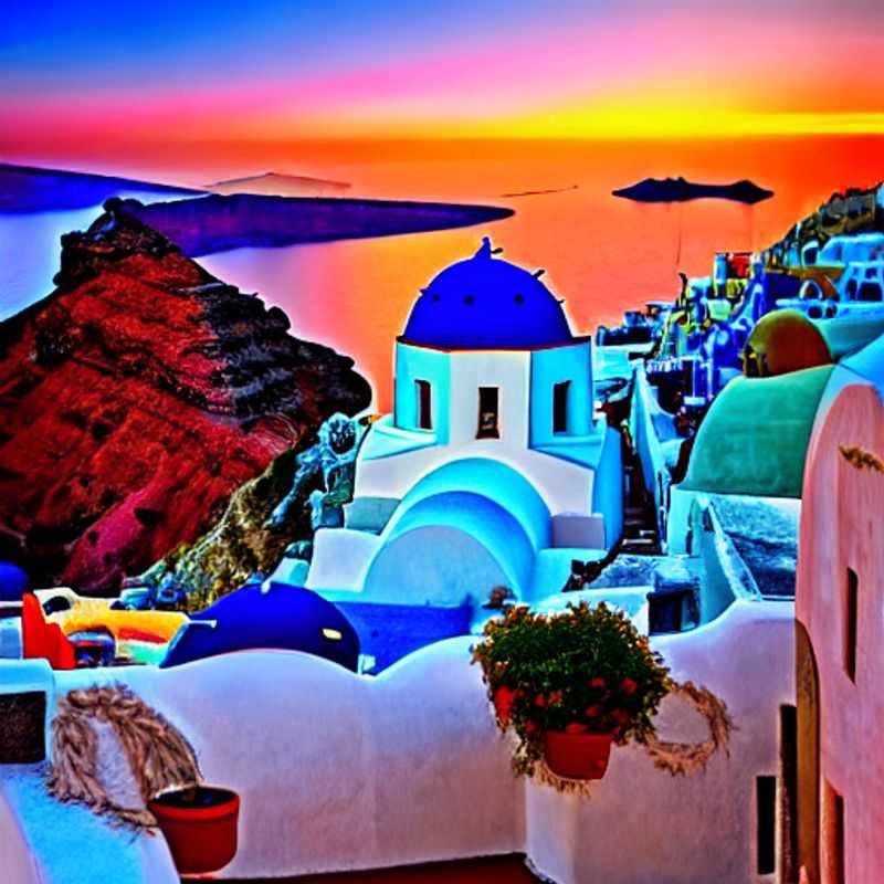 Le bleu azur de la mer Égée contraste avec le blanc immaculé des villages de Santorin, une invitation au luxe et à l'évasion estivale.