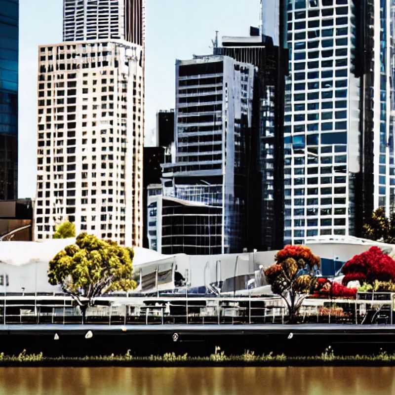 Quatre amis profitent du soleil éclatant sur les plages de Melbourne, Australie, lors de leurs vacances d'été luxueuses, se détendant sous les palmiers et savourant le style de vie décontracté de la ville cosmopolite.