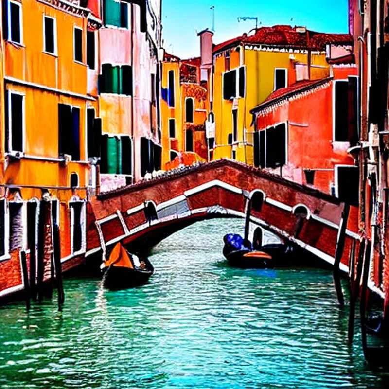 Gondoles de luxe glissant sur les canaux scintillants de Venise sous le soleil d'été, incarnant l'opulence et le charme d'une escapade estivale italienne.