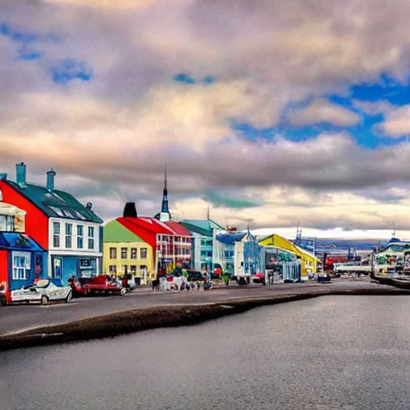 Ciel d'été irisé au-dessus de Reykjavík, Islande, promesse d'une escapade estivale de luxe inoubliable. (Iridescent summer sky above Reykjavík, Iceland, promising an unforgettable luxury summer getaway.)
