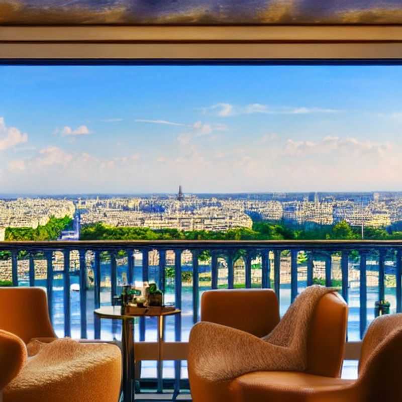 Paris rayonnant sous le soleil d'été: une vue imprenable, promesse d'un séjour luxueux et inoubliable. (Paris radiant under the summer sun: a breathtaking view, promising a luxurious and unforgettable stay.)