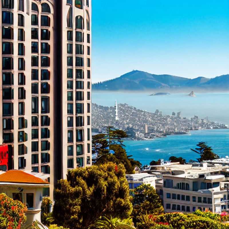 Un groupe de voyageurs explore les rues en pente de San Francisco, USA, lors d'une luxueuse escapade estivale.