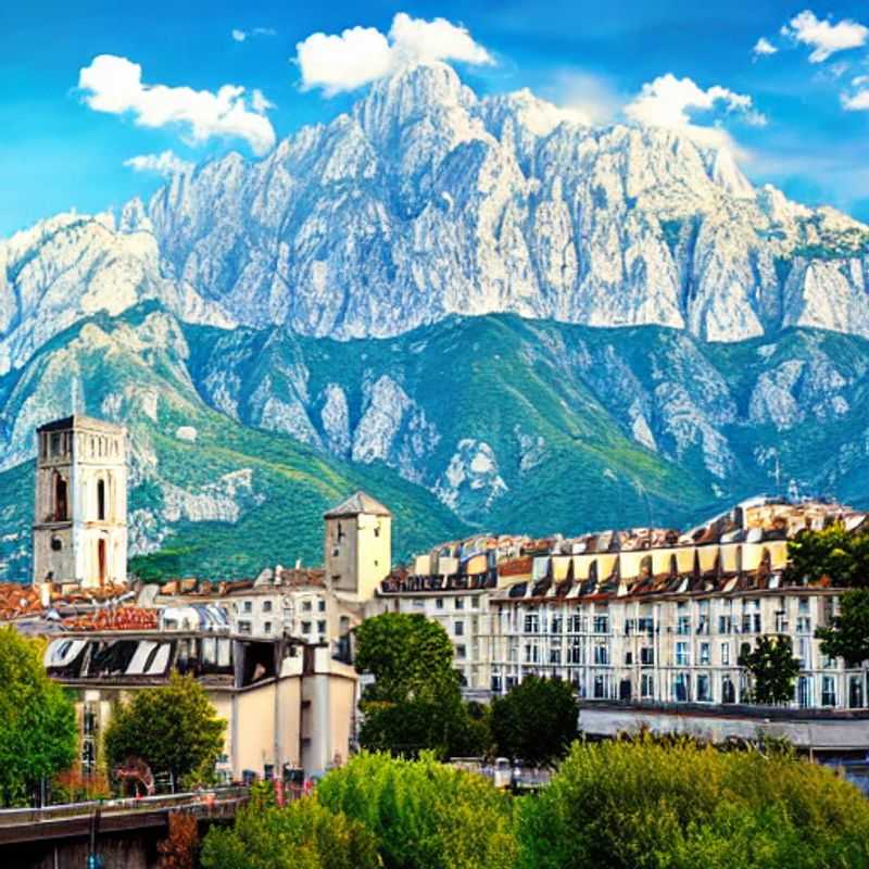 Quatre amis se détendent sous le soleil éclatant des Alpes françaises à Grenoble lors de leurs vacances d'été de luxe.