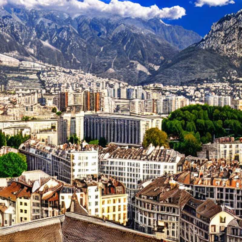 Deux couples profitent du soleil estival à Grenoble, France lors de leurs vacances luxueuses d'été.
