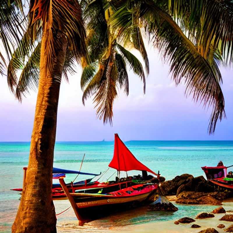 Des eaux turquoise scintillantes caressent les plages immaculées de Koh Phangan, un paradis tropical thaïlandais idéal pour une escapade estivale de luxe.