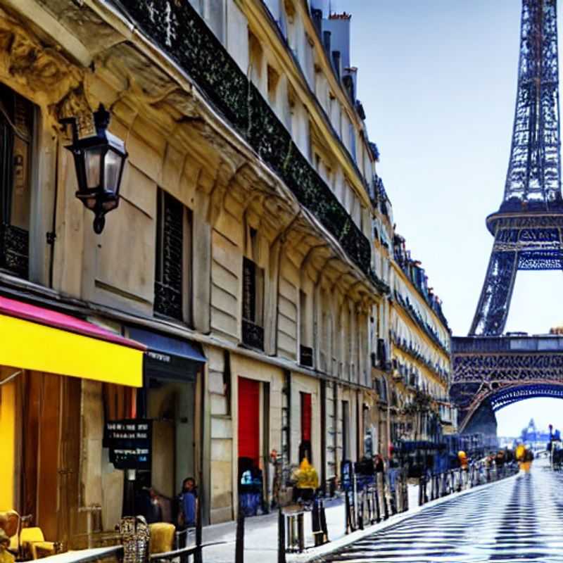 Deux amies sirotant du champagne pétillant dans un rooftop parisien ensoleillé, avec la Tour Eiffel étincelante en arrière-plan, incarnant le summum du luxe et des vacances d'été à Paris.