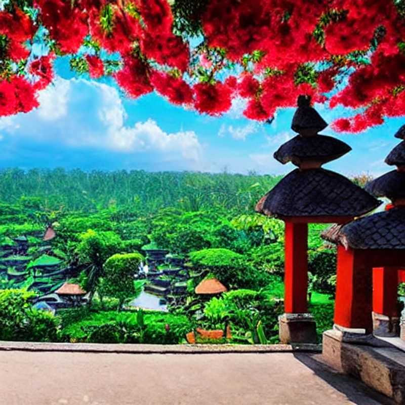 Lush emerald rice terraces cascade down to a shimmering infinity pool overlooking the azure Balinese sea – the epitome of a luxurious summer escape in Bali, Indonesia.