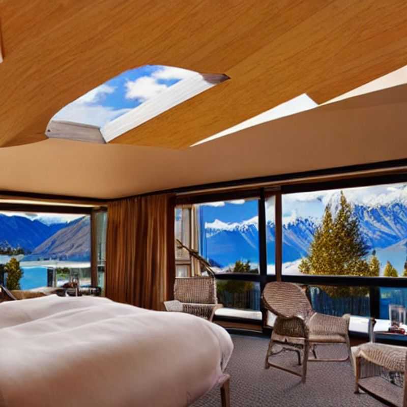 Quatre amis profitant du magnifique paysage estival de Queenstown, en Nouvelle-Zélande, lors de leurs vacances de luxe estivales.