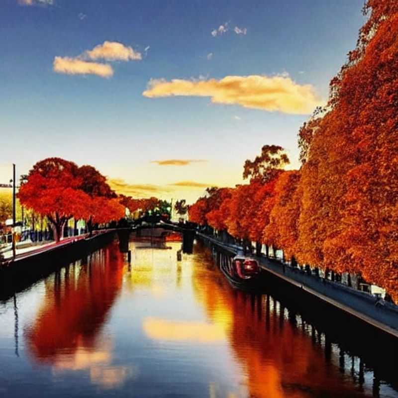 Basking in the golden glow of summer, a luxury yacht glides across Melbourne's sparkling bay, showcasing the vibrant city skyline, a perfect scene for an unforgettable Australian escape.