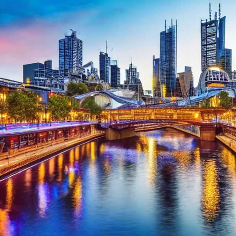 Deux chaises longues luxueuses offrant une vue imprenable sur la silhouette scintillante de Melbourne, Australie, sous le soleil estival, un avant-goût de vacances de rêve.