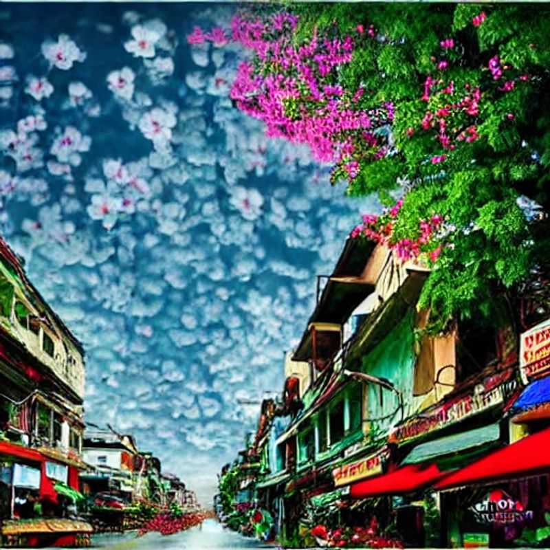 Lush green hues and vibrant street life of Hanoi, Vietnam, suggesting a surprising haven for a luxurious summer holiday beyond the bustling energy. Perhaps the humid charm is a hidden gem? Let's uncover Hanoi's luxury potential!